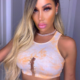 Orange Swirl Pinned Top